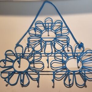 Blue Metal Wall HanginFloral Design